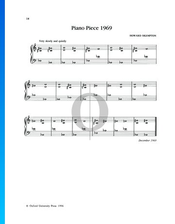 Piano Piece 1969 Partitura