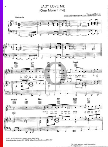 Lady Love Me (One More Time) Partitura