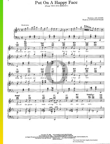 Put On A Happy Face Partitura