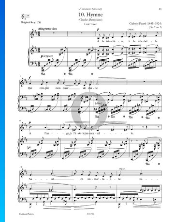 Hymne, Op. 7 No. 2 Spartito