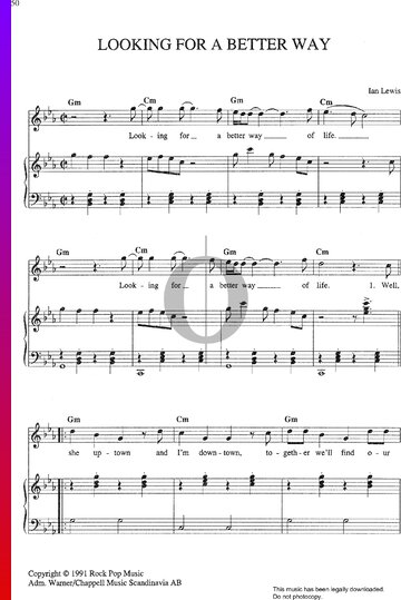 Looking For A Better Way Sheet Music