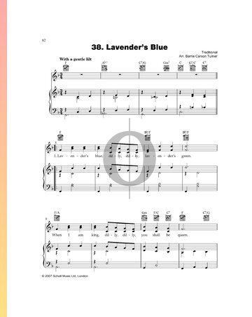 Lavender’s Blue Partitura