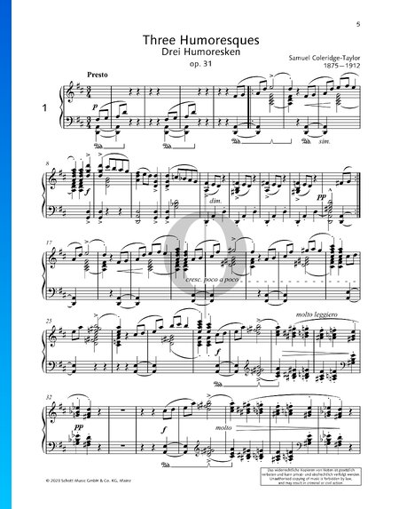 Humoreske in D-Dur, Op. 31 Nr. 1