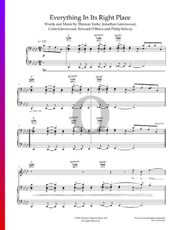 Everything In Its Right Place Sheet Music