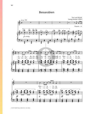 Bessarabien Partitura