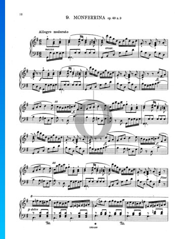Monferrina in G Major, Op. 49 No. 9 Spartito
