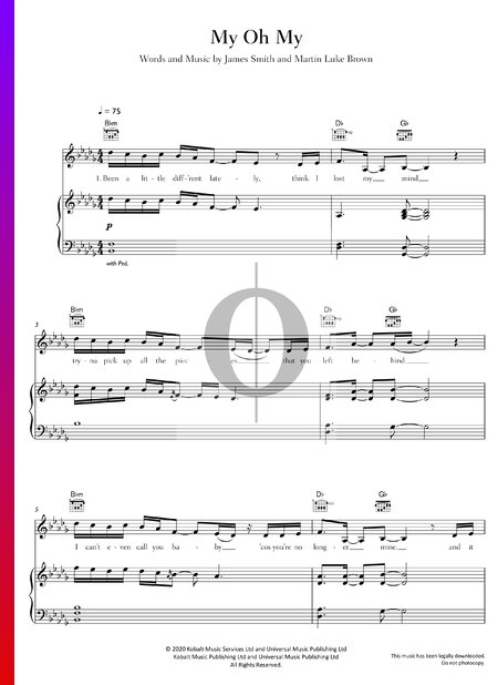My Oh My Partitura