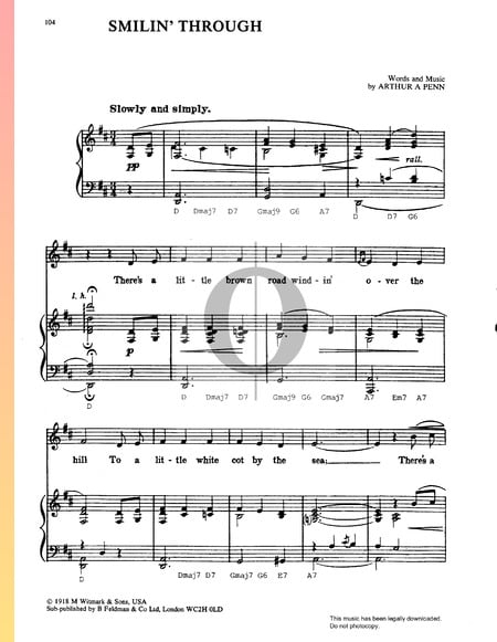 Smilin' Through Sheet Music
