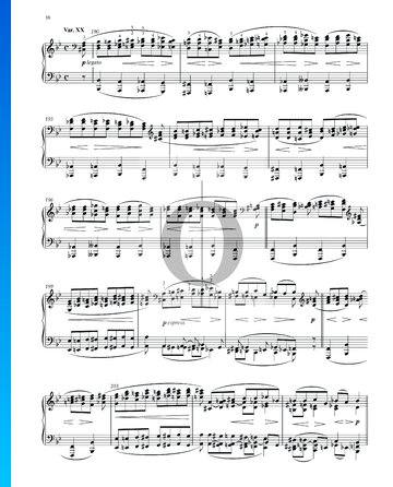 Variaciones y Fuga sobre un tema de Händel, Op. 24: Variación XX Partitura