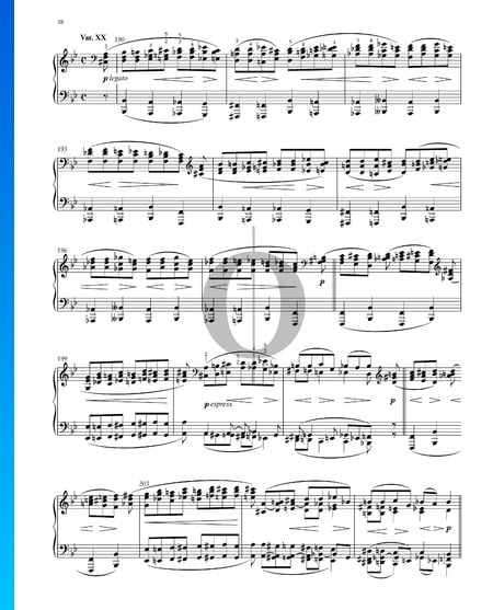 Variationen und Fuge über ein Thema von Händel, Op. 24: Variation XX Musik-Noten
