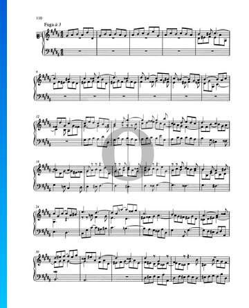 Fuga en sol sostenido menor, BWV 887 Partitura