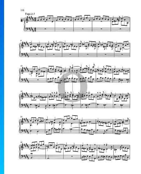 Fuga gis-Moll, BWV 887 Musik-Noten