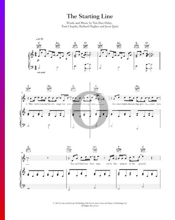 The Starting Line Partitura
