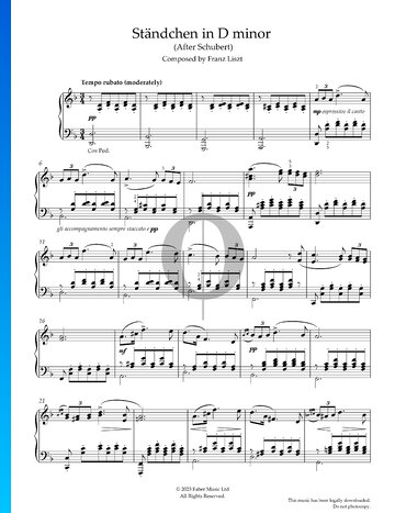 Ständchen in D Minor, S.560 Musik-Noten