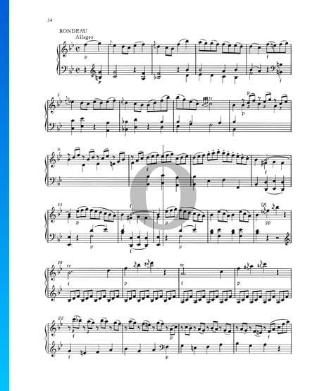 Sonata para piano n.º 3 en si bemol mayor, KV 281 (189f): 3. Allegro