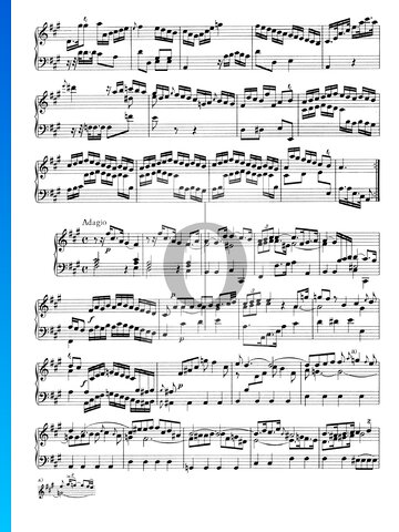 Sonata No. 6, Wq 48: 2. Adagio bladmuziek