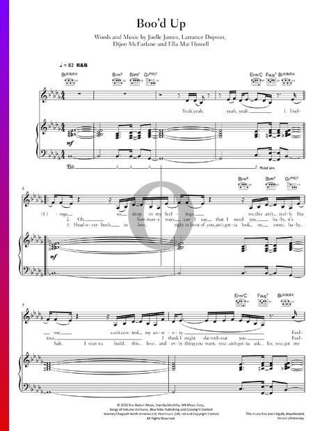 Boo'd Up Sheet Music