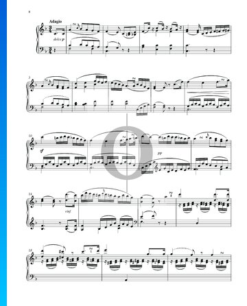 Sonata en fa menor, Op. 2 n.º 1: 2. Adagio Partitura