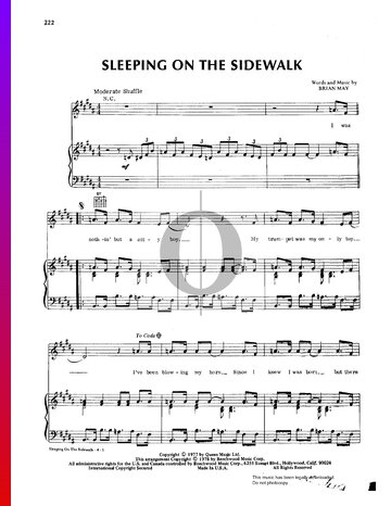 Sleeping On The Sidewalk Sheet Music
