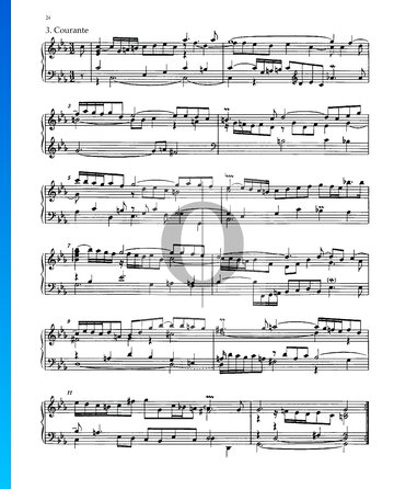 Partita 2, BWV 826: 3. Courante Musik-Noten