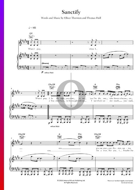Sanctify Musik-Noten