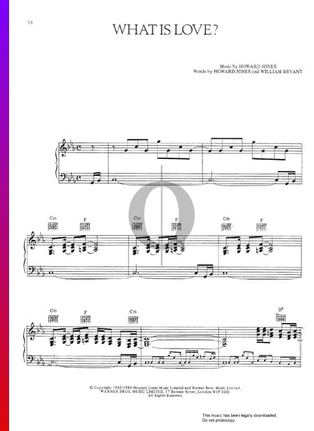 What Is Love Musik-Noten