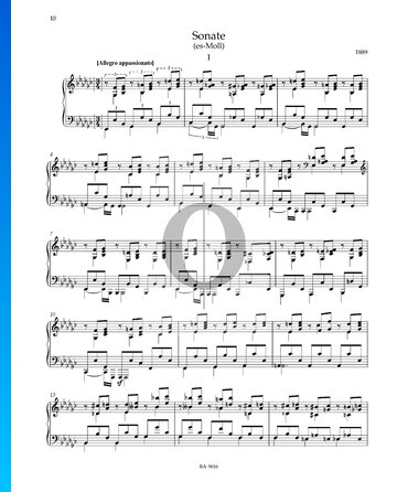 Sonata en mi bemol menor: 1. Allegro appassionato Partitura
