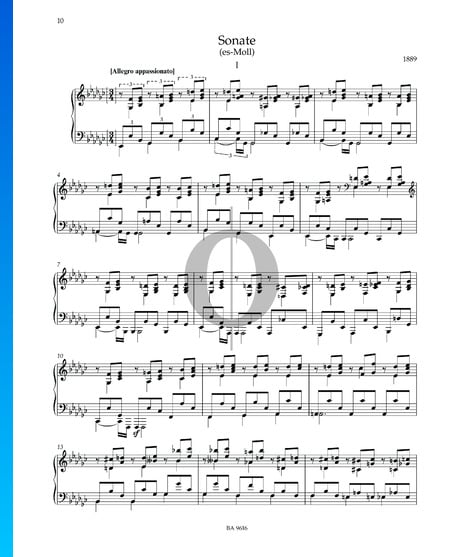 Sonata in E-flat Minor: 1. Allegro appassionato Sheet Music