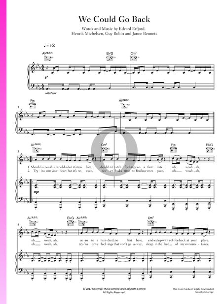 We Could Go Back Musik-Noten