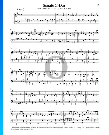 Sonate en Sol Majeur, BWV 1005: 1. Fuga