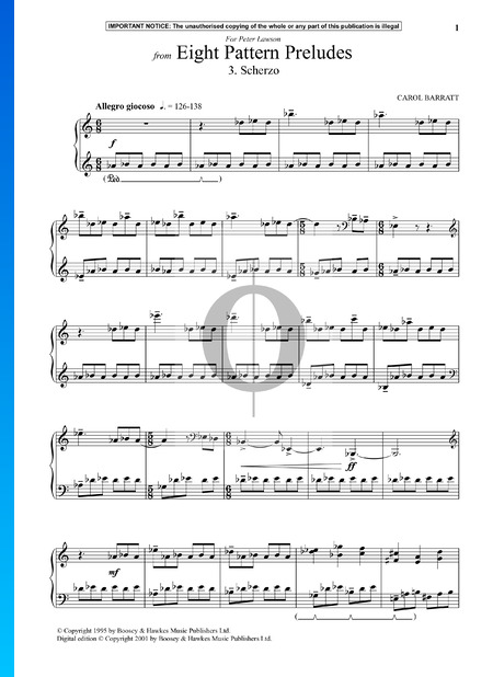 Eight Pattern Preludes: 3. Scherzo Sheet Music