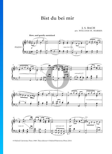 Bist du bei mir (If thou art near), BWV 508 Spartito