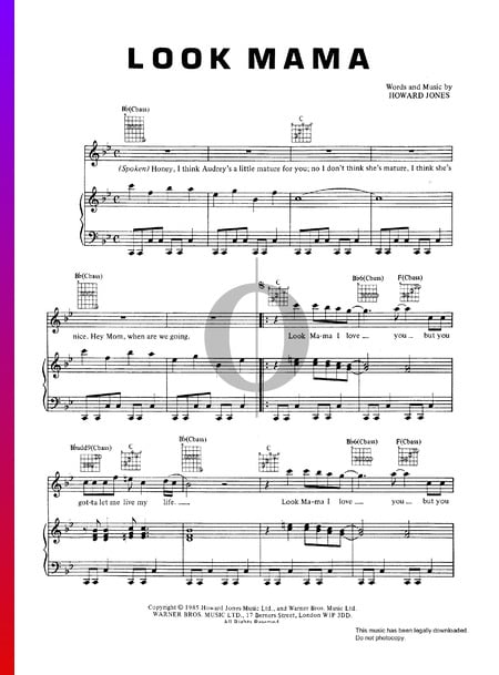 Look Mama Sheet Music