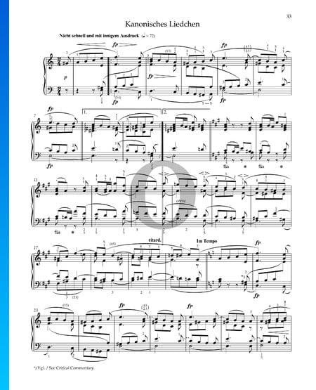 Kanonisches Liedchen, Op. 68 Nr. 27 Musik-Noten