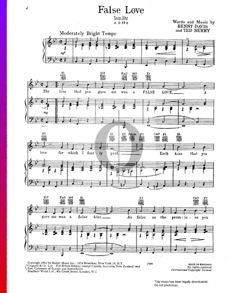 False Love Partitura