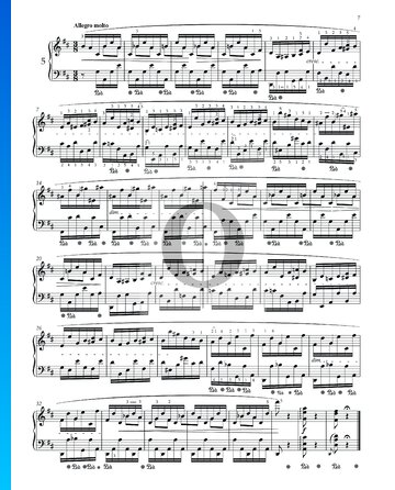 Preludio en re mayor, Op. 28 n.º 5 Partitura