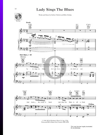 Lady Sings The Blues Partitura