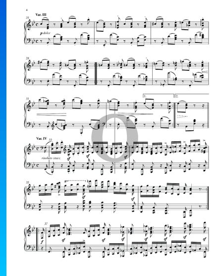 Variations and Fugue on a Theme by Handel, Op. 24: Variation IV Sheet Music