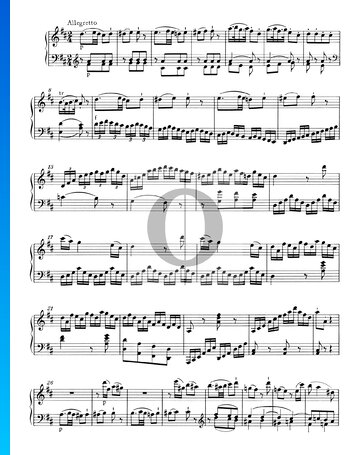 Klaviersonate Nr. 18 D-Dur, KV 576: 3. Allegretto Musik-Noten