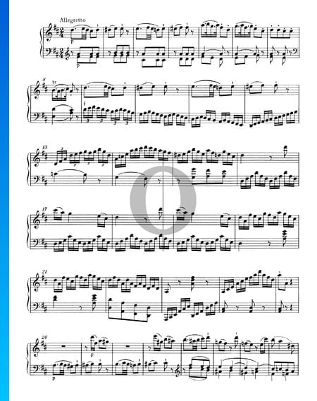 Sonata para piano n.º 18 en re mayor, KV 576: 3. Allegretto