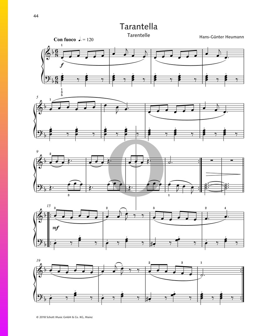 Tarantella (Hans-Günter Heumann) Piano Sheet Music - OKTAV