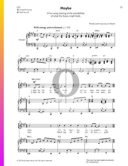 Maybe Musik-Noten
