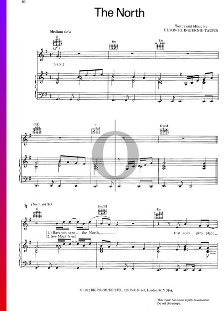 The North Musik-Noten