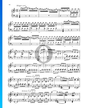 Klaviersonate Nr. 12 F-Dur, KV 332 (300k): 3. Allegro assai Musik-Noten