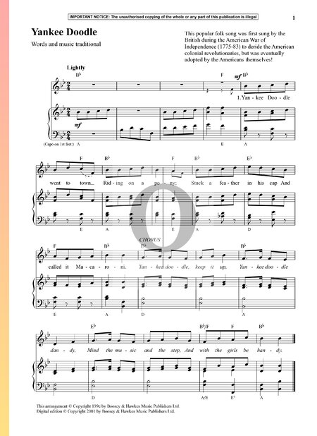 Yankee Doodle Partitura