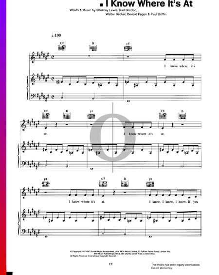 I Know Where It's At Sheet Music