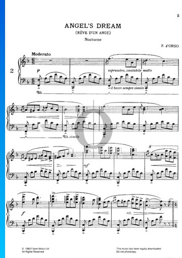 Angel's Dream (Rêve d'un Ange), Op. 47 Musik-Noten