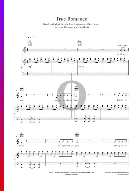 True Romance Sheet Music