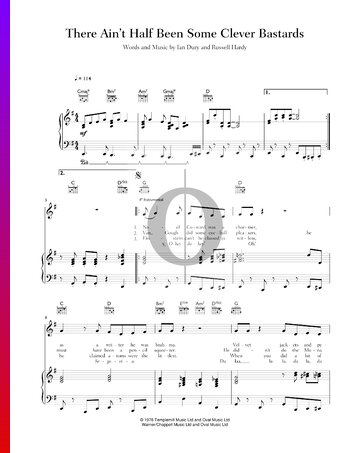 There Ain't Half Been Some Clever Bastards Sheet Music