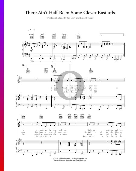 There Ain't Half Been Some Clever Bastards Sheet Music
